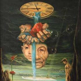 Čas plyne jako voda... | surrealismus. Autor: Josef Vašák.