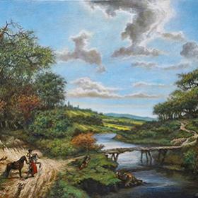 The Summer Landscape var2, by Jacob van Ruisdael (1628/29-1682) Author of the copy: Josef Vašák